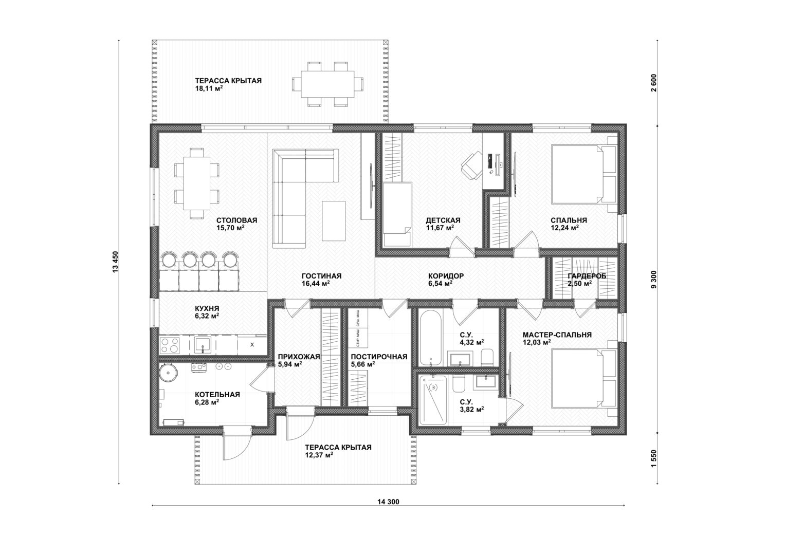 Планировка FLAT 04 — 1 этаж
